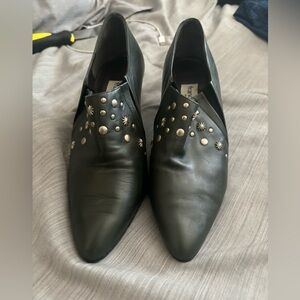 Franco Celin Pointed Toe Vero Cuoio Womens Heels Green Studded Point ToeSize 6